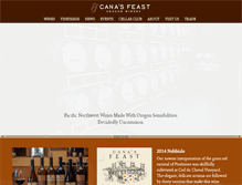 Tablet Screenshot of canasfeastwinery.com